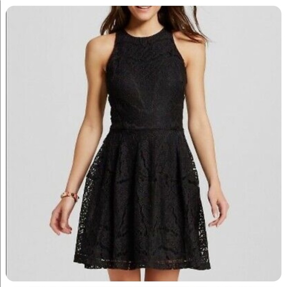 Mossimo Lace Fit and Flare Skater Dress - Uniform Blue - Picture 3 of 6